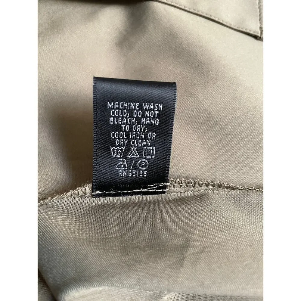 Lafayette 148 Button Up Tunic Shirt, Khaki Olive Green, 10 - Picture 8 of 8
